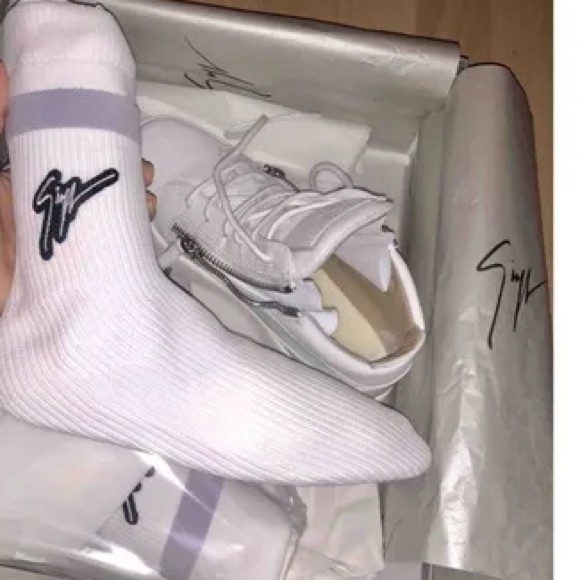 giuseppe zanotti BNIB luxury hi-top sneakers/socks - Picture 6 of 15